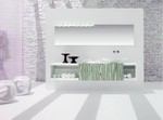 благотриятни шкафове за баня с плот изкуствен камък нестандартни