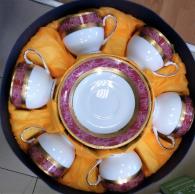 Комплект чаши с чинийки за кафе и чай