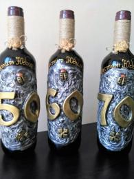 Бутилки с вино за юбилей 50,60 или 70 г.
