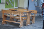 изработка на дървени пейки с маса по поръчка