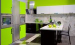 авторитетни зелени кухни гланц