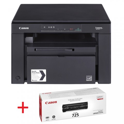 Черно-бяло лазерно МФУ Canon i-SENSYS MF3010 + Canon CRG-725