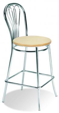 Бар стол VENUS hocker wood chrome
