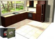 Сейф FRS 32 CL вграден в кухня комплект