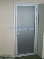 еднокрилна стъклена врата