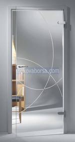 изработка на стъклена врата с едно крило