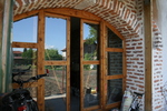 дървена плъзгаща се врата лукс