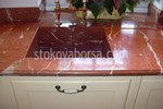пользовательские кухня мрамора