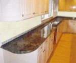 пользовательские кухня мрамора