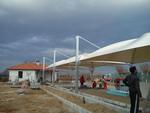 напрегната мембранна конструкция за паркинг