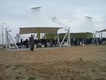 напрегната мембранна конструкция по поръчка за клубове и ресторанти