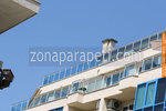 парапет за тераса от алуминии и стъкло