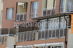 балконски парапети от инокс и кафяво стъкло по поръчка