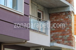 парапети за тераси от инокс и мат стъкло